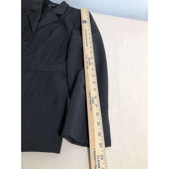 Kasper Women Jacket 12P Brown Long Sleeve Clueless Preppy Office Siren Lined - Picture 10 of 10